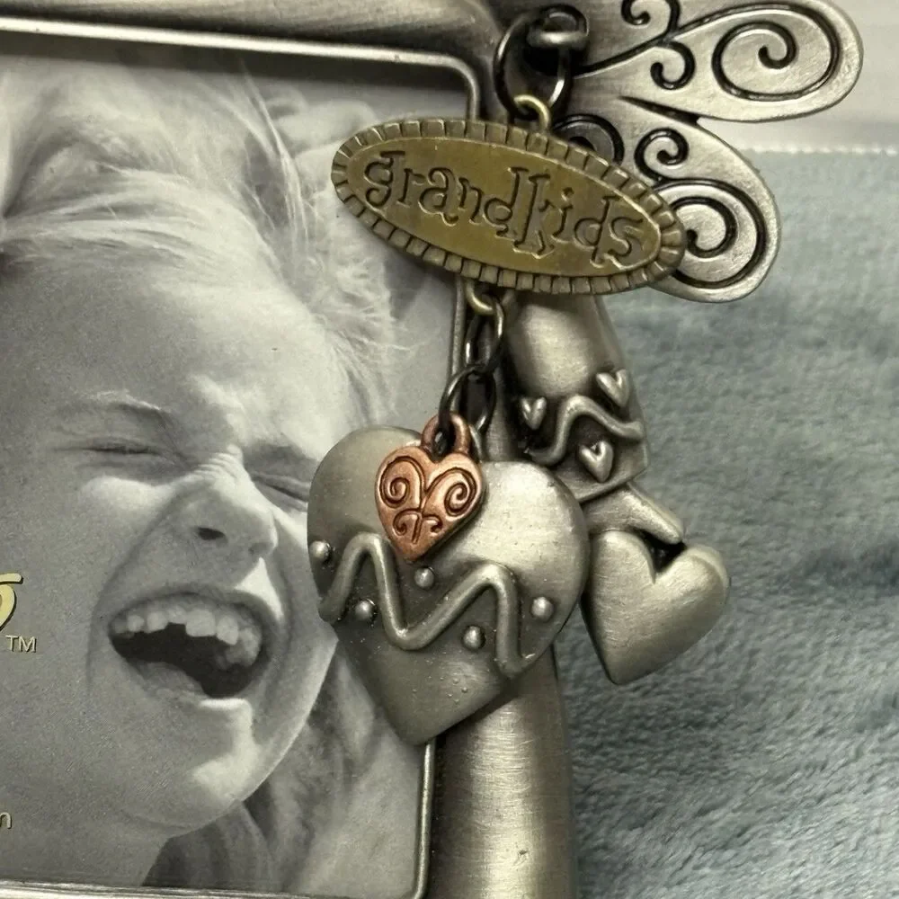 Fetco Grandkids Picture Frame Angels 5” x 3.5” Photo Keepsake Grandparent Gift